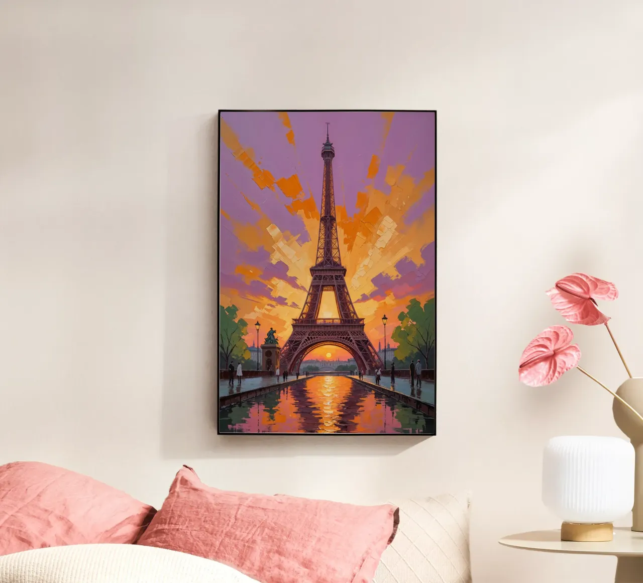 Eiffel Tower Radiance in Impressionist Style plexiglass da AlbertKlee
