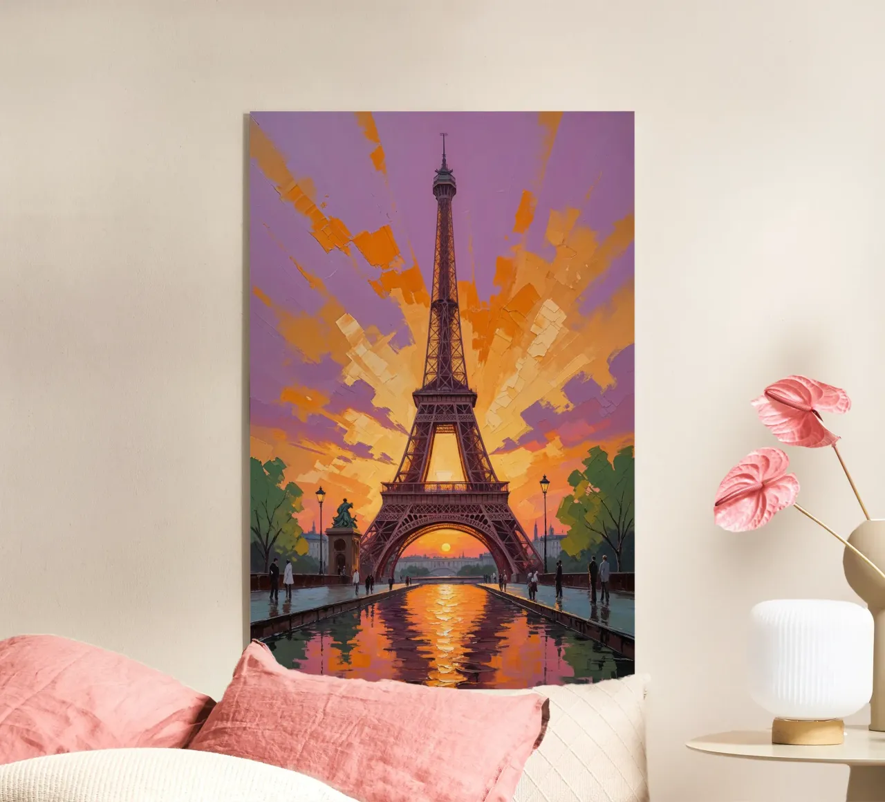 Eiffel Tower Radiance in Impressionist Style Acryl-Glas von AlbertKlee