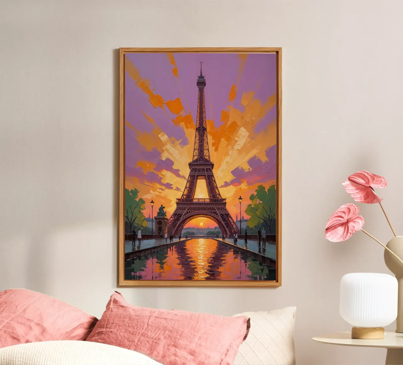 Eiffel Tower Radiance in Impressionist Style Forex-Platte von AlbertKlee