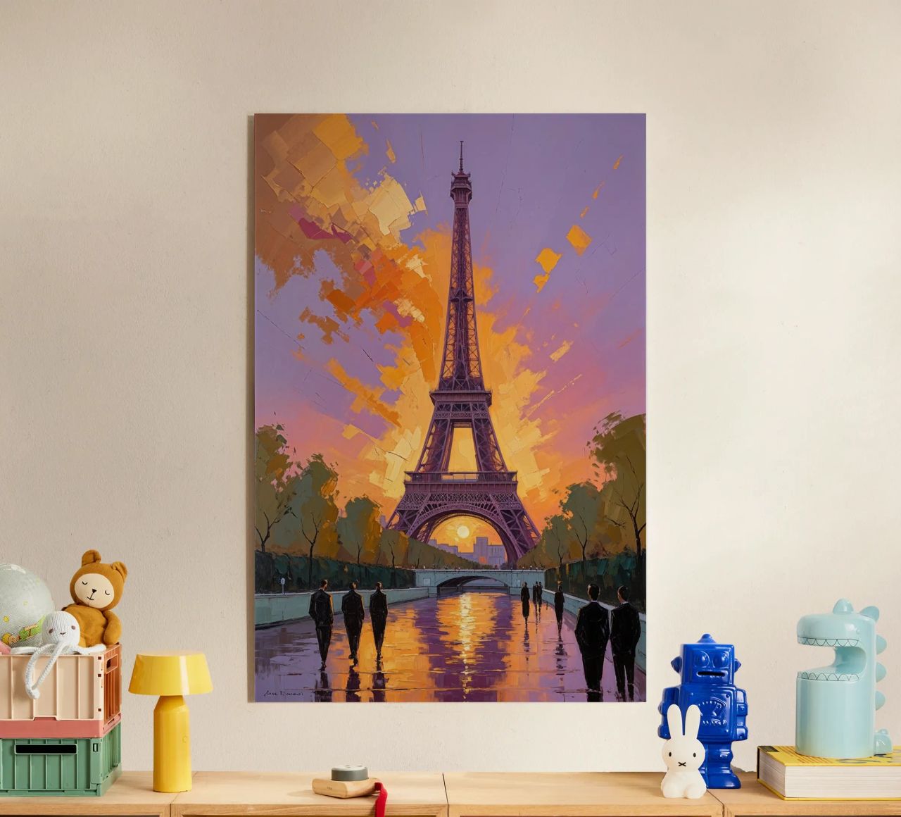Eiffel Tower and Parisian Pathway at Sunset plexiglass da AlbertKlee