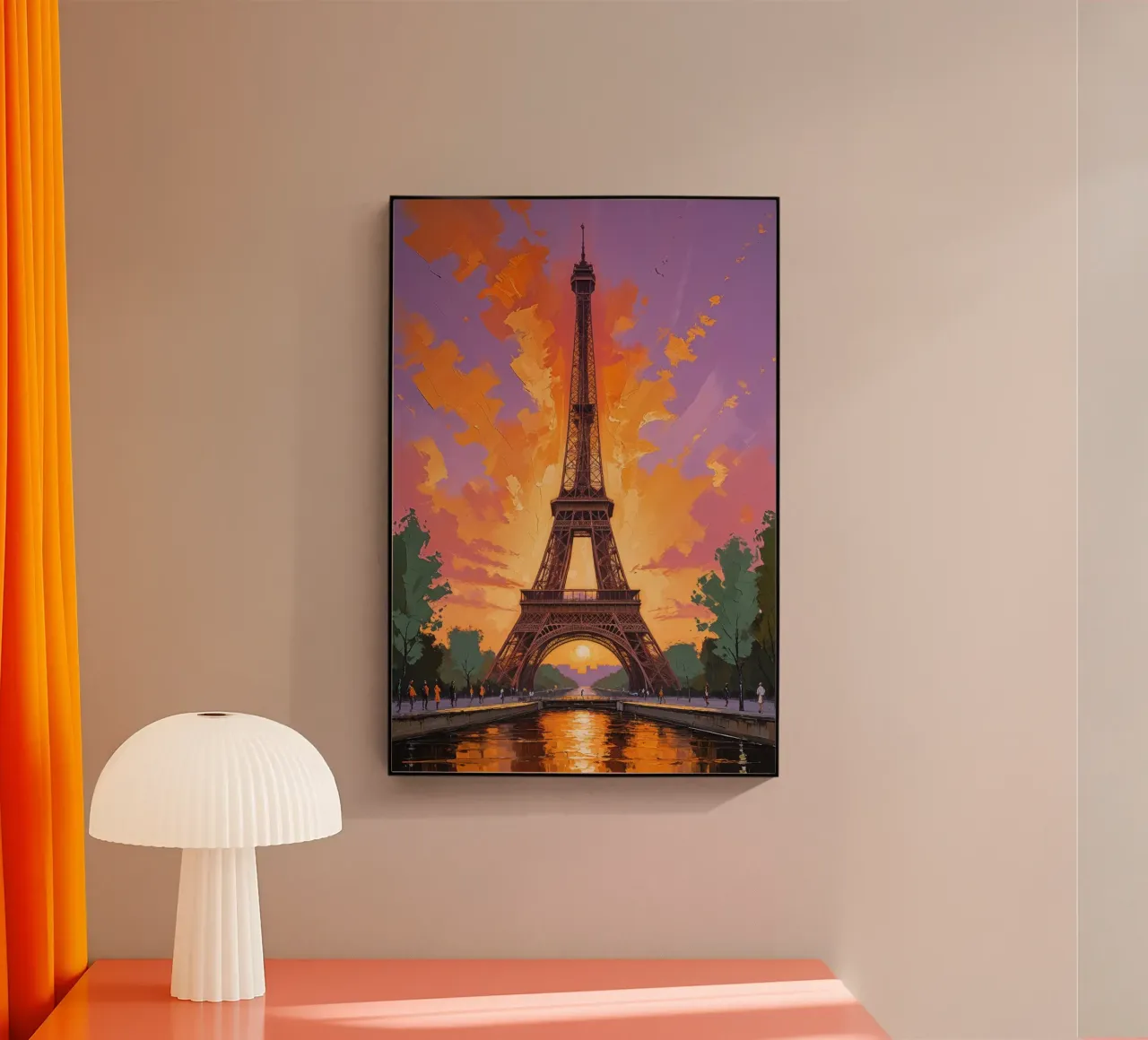 Sunset Symphony: The Eiffel Tower in Paris plexiglass da AlbertKlee