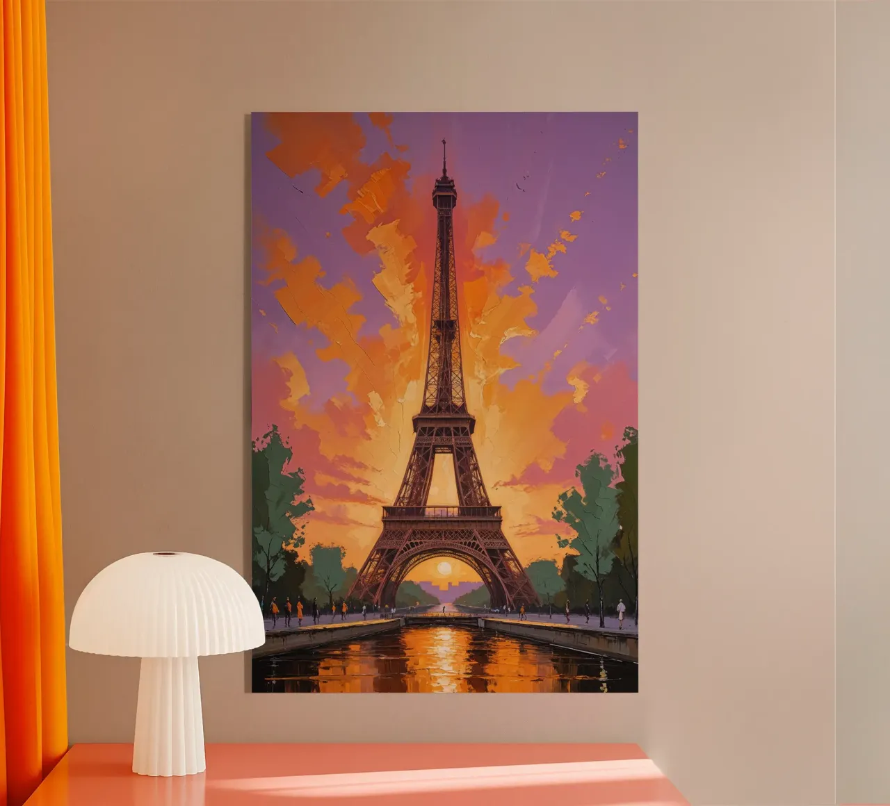 Sunset Symphony: The Eiffel Tower in Paris plexiglass da AlbertKlee