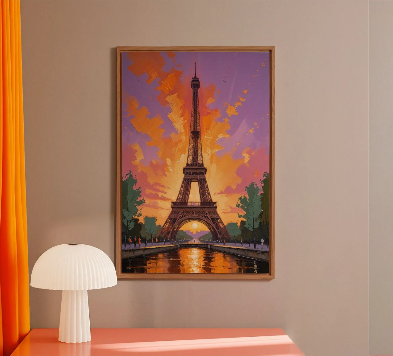 Sunset Symphony: The Eiffel Tower in Paris alluminio dibond da AlbertKlee