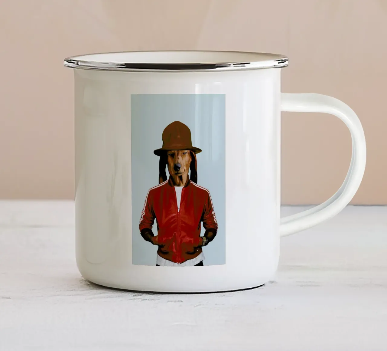 Mr Williams taza de esmalte de Mrs. Pepper's Designs