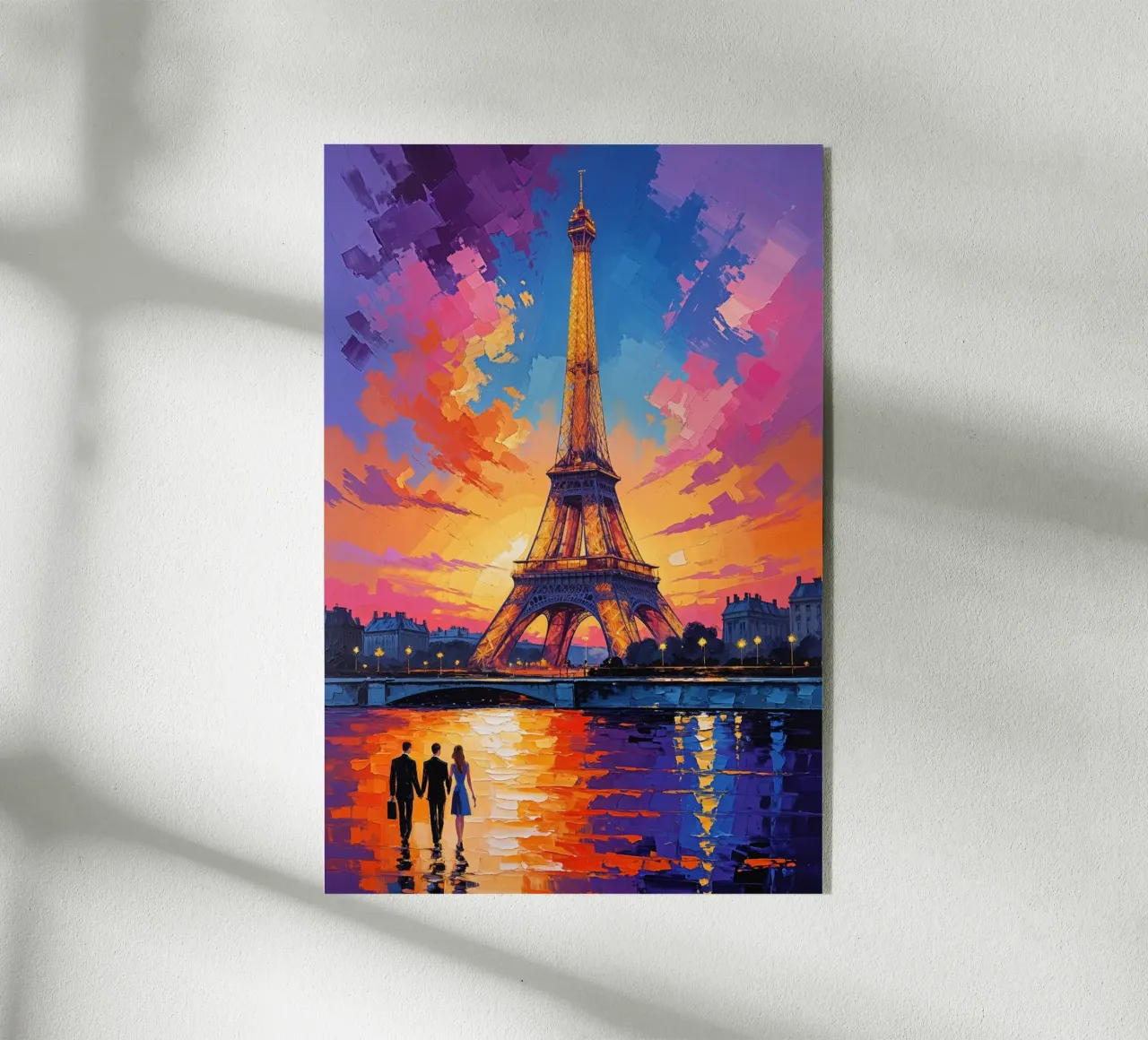 Eiffel Tower Illuminated in Parisian Sunset acrylic glass by AlbertKlee