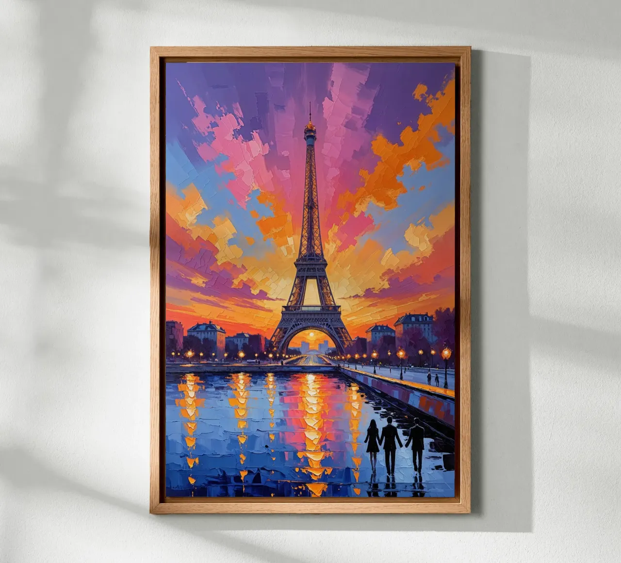 Romantic Twilight at the Eiffel Tower alluminio dibond da AlbertKlee