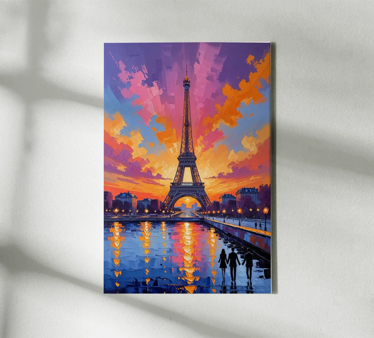 Romantic Twilight at the Eiffel Tower tela da AlbertKlee