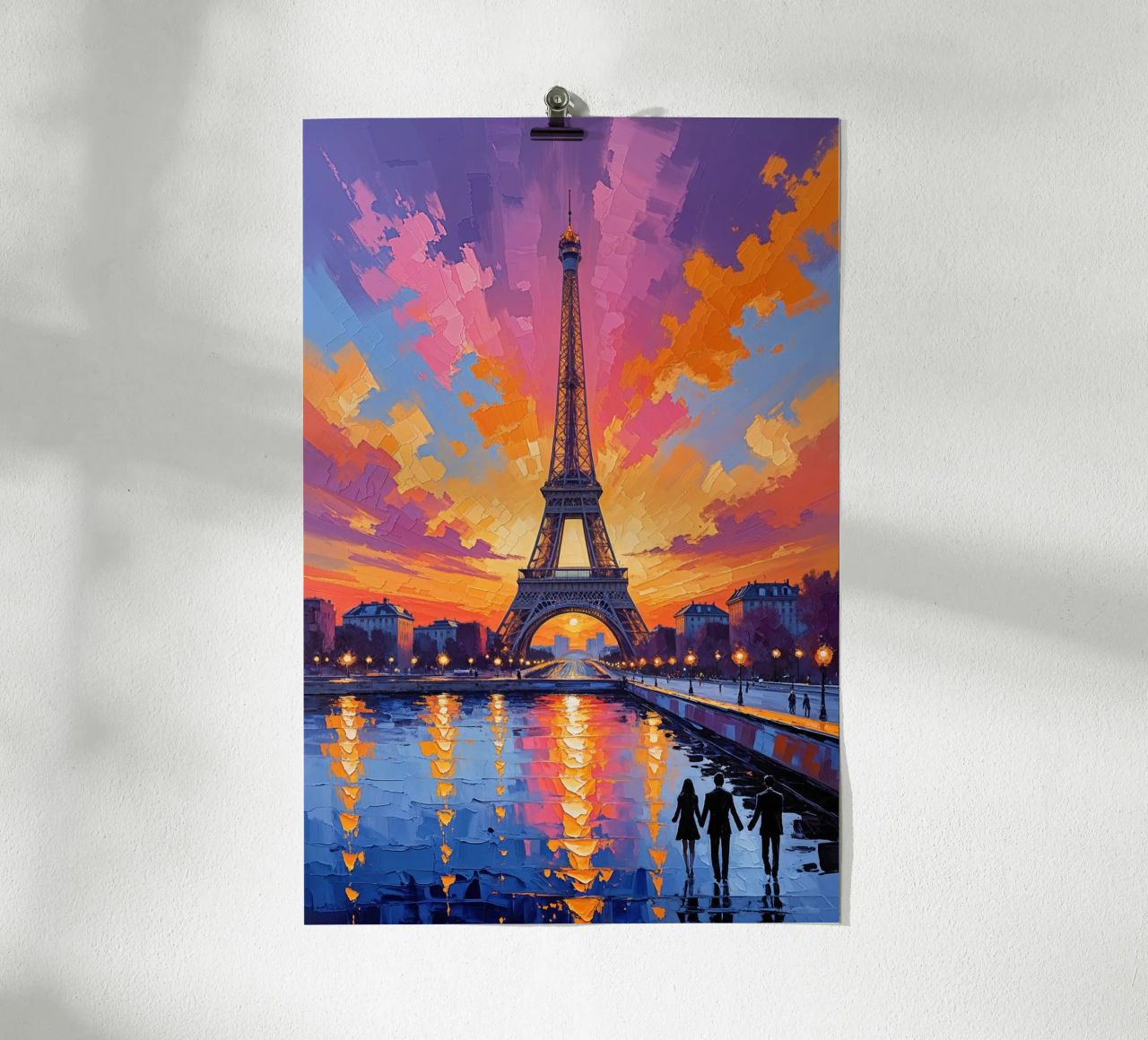 Romantic Twilight at the Eiffel Tower poster da AlbertKlee