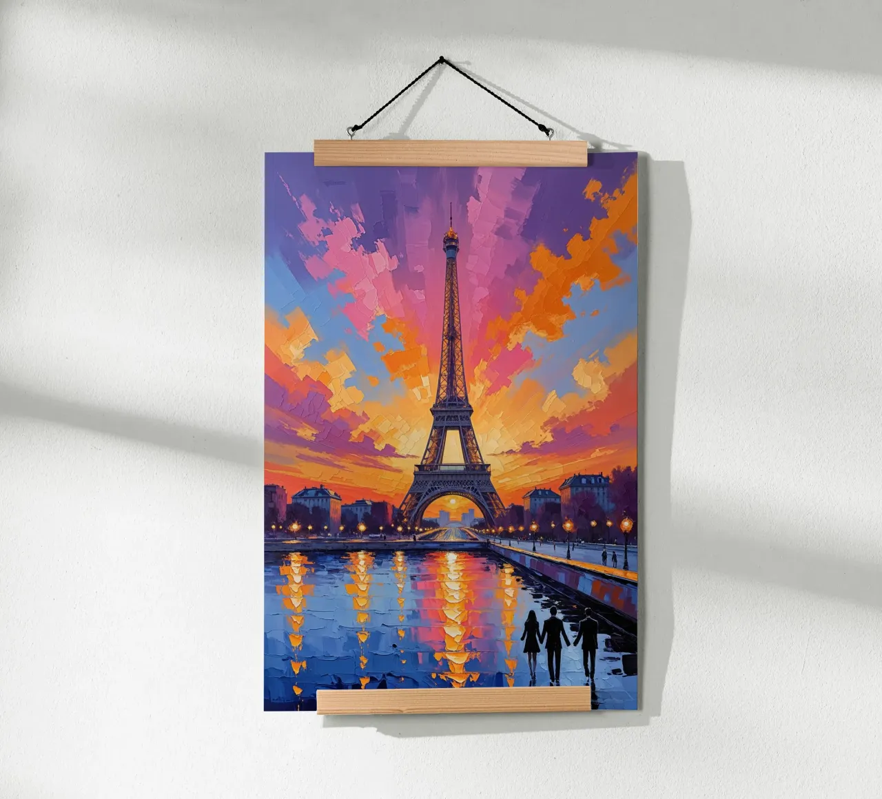 Romantic Twilight at the Eiffel Tower hahnemühle de AlbertKlee