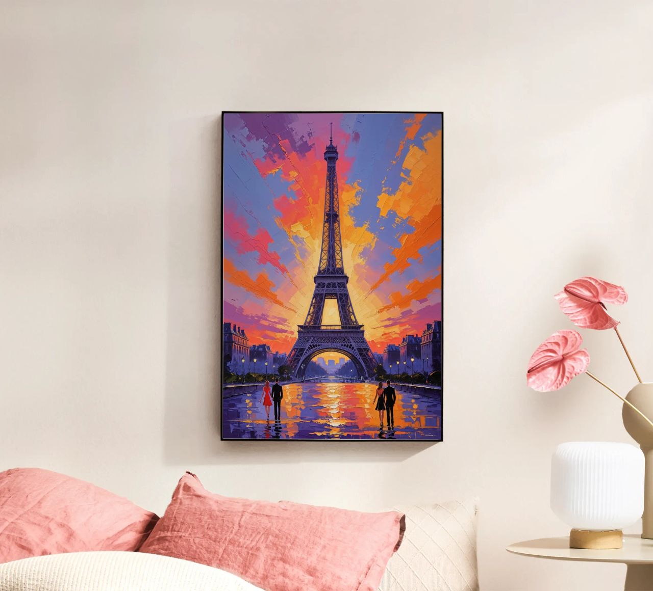 Eiffel Tower and Sunset Symphony plexiglass da AlbertKlee