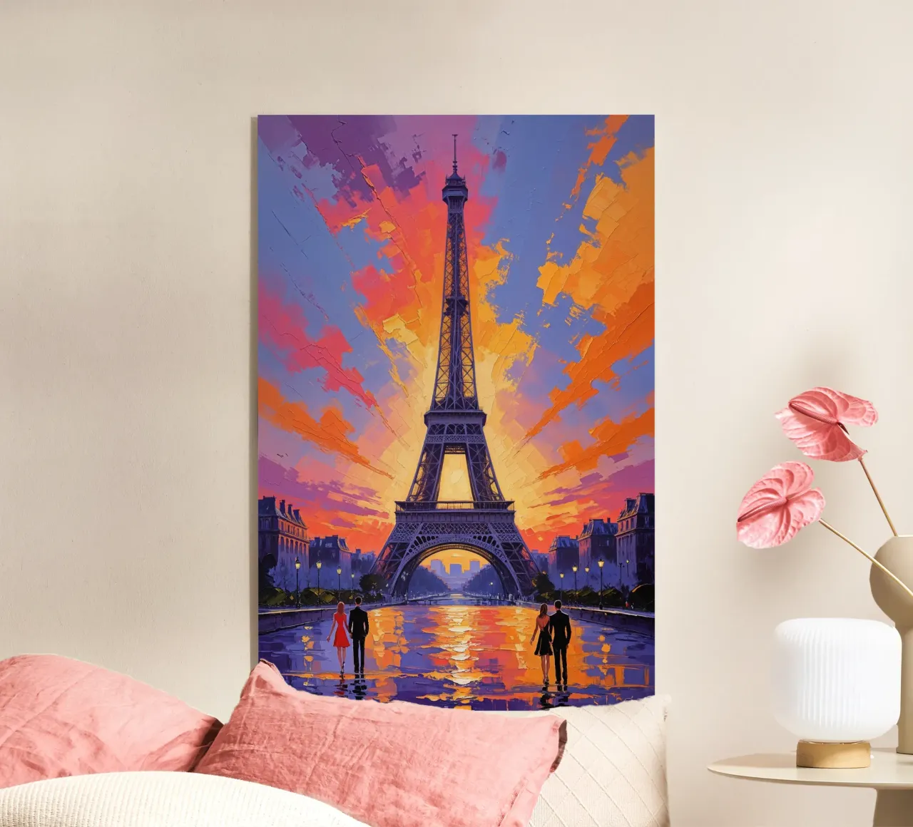 Eiffel Tower and Sunset Symphony plexiglass da AlbertKlee