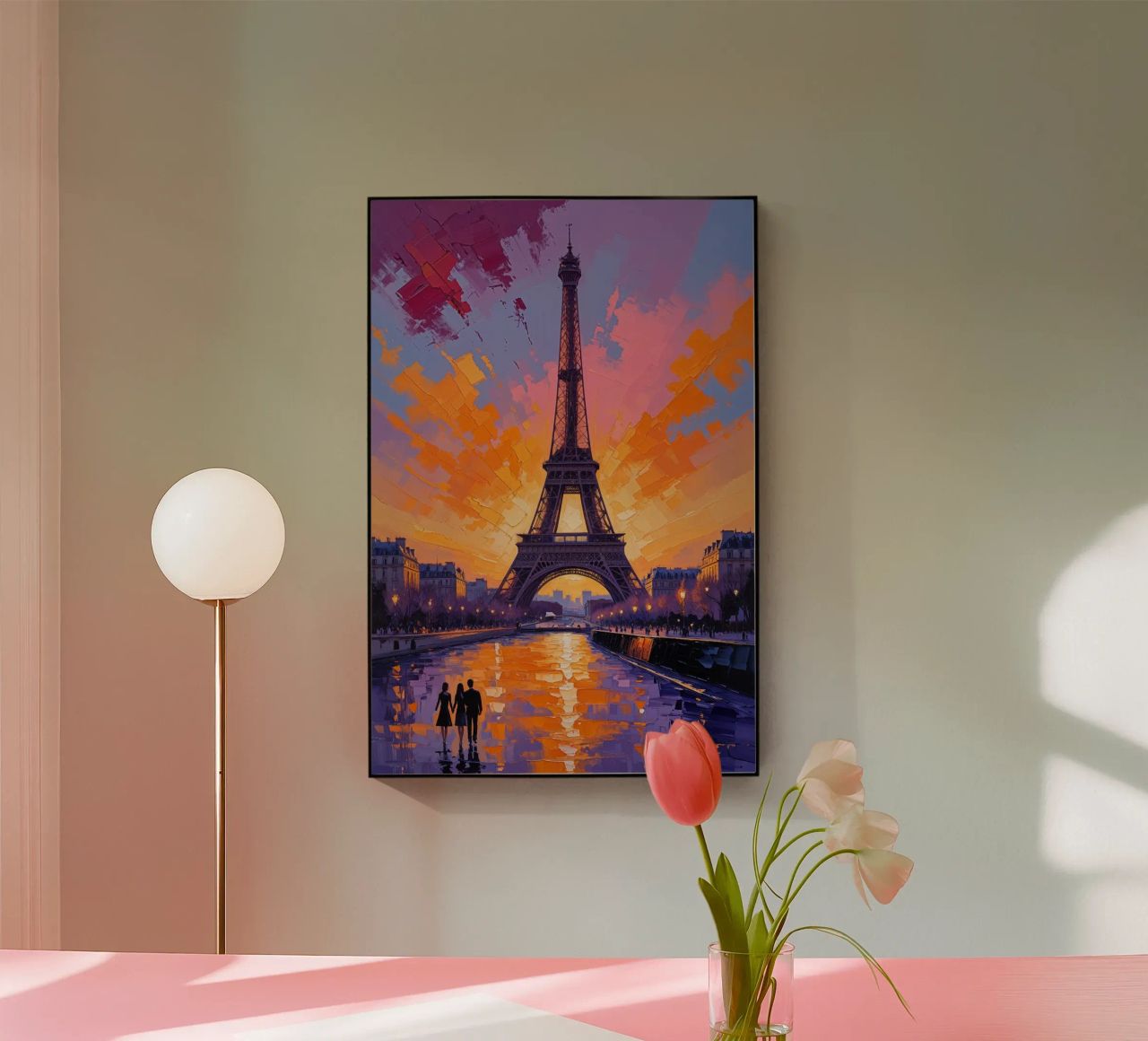 Eiffel Tower Reflections in Twilight Serenity plexiglass da AlbertKlee