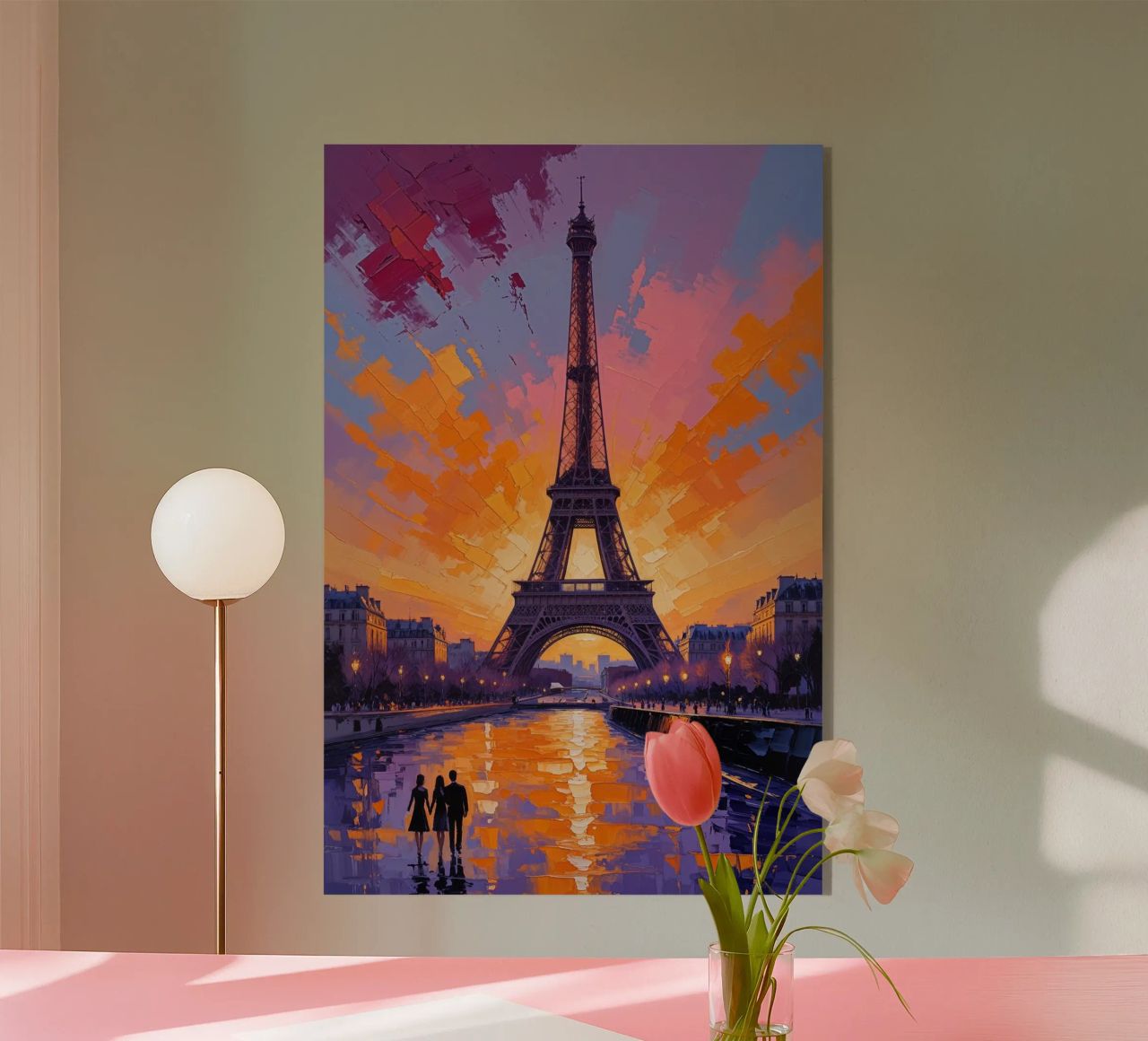 Eiffel Tower Reflections in Twilight Serenity plexiglass da AlbertKlee