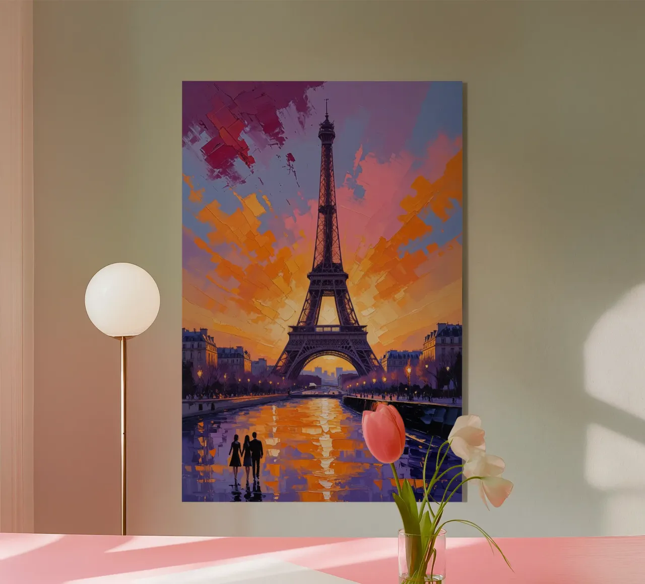 Eiffel Tower Reflections in Twilight Serenity plexiglass da AlbertKlee