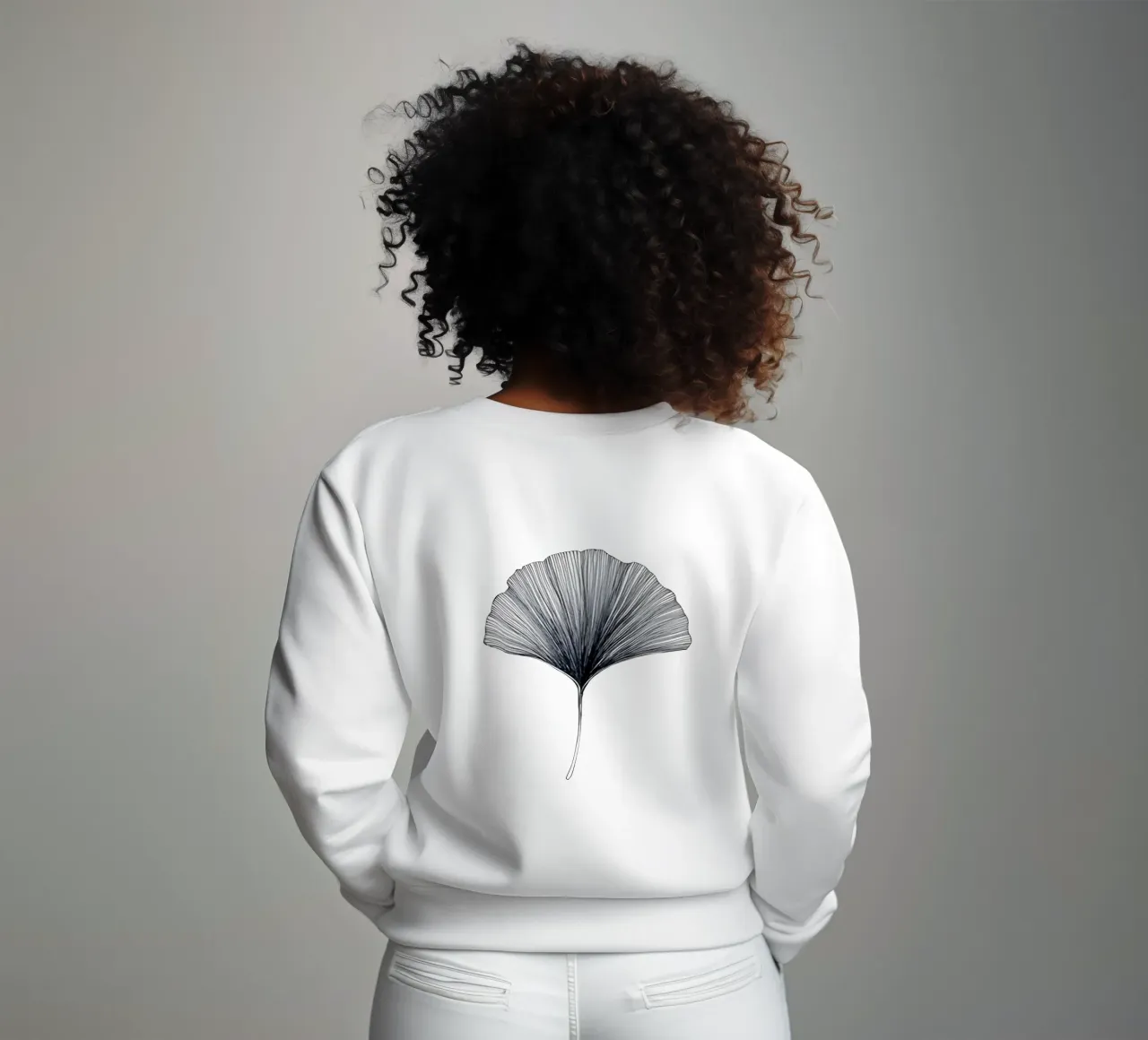 Foglia di ginkgo minimalista felpa da Kunst und Kontrast