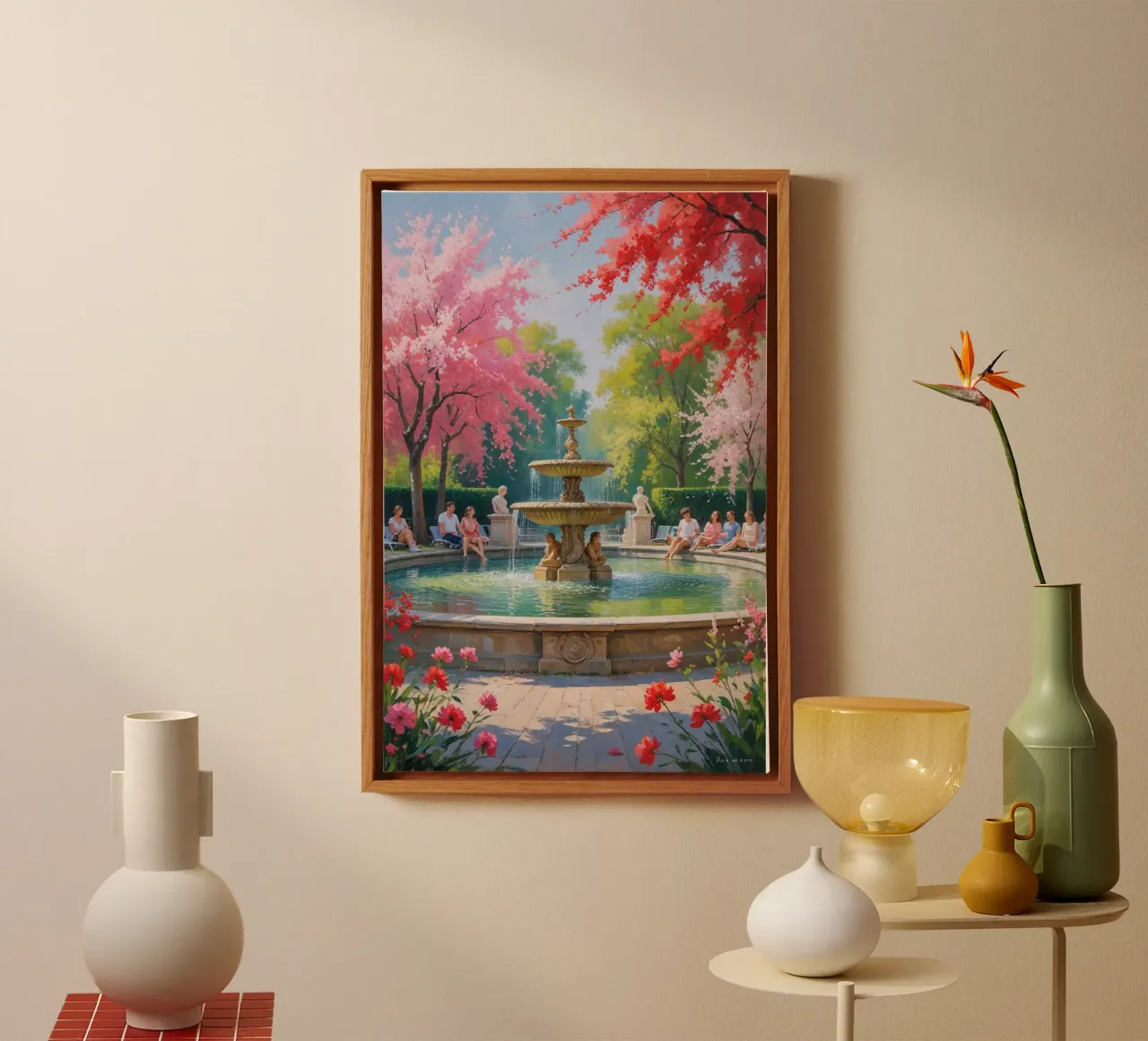 Springtime Elegance in Luxembourg tela con Cornice a cassetta da AlbertKlee