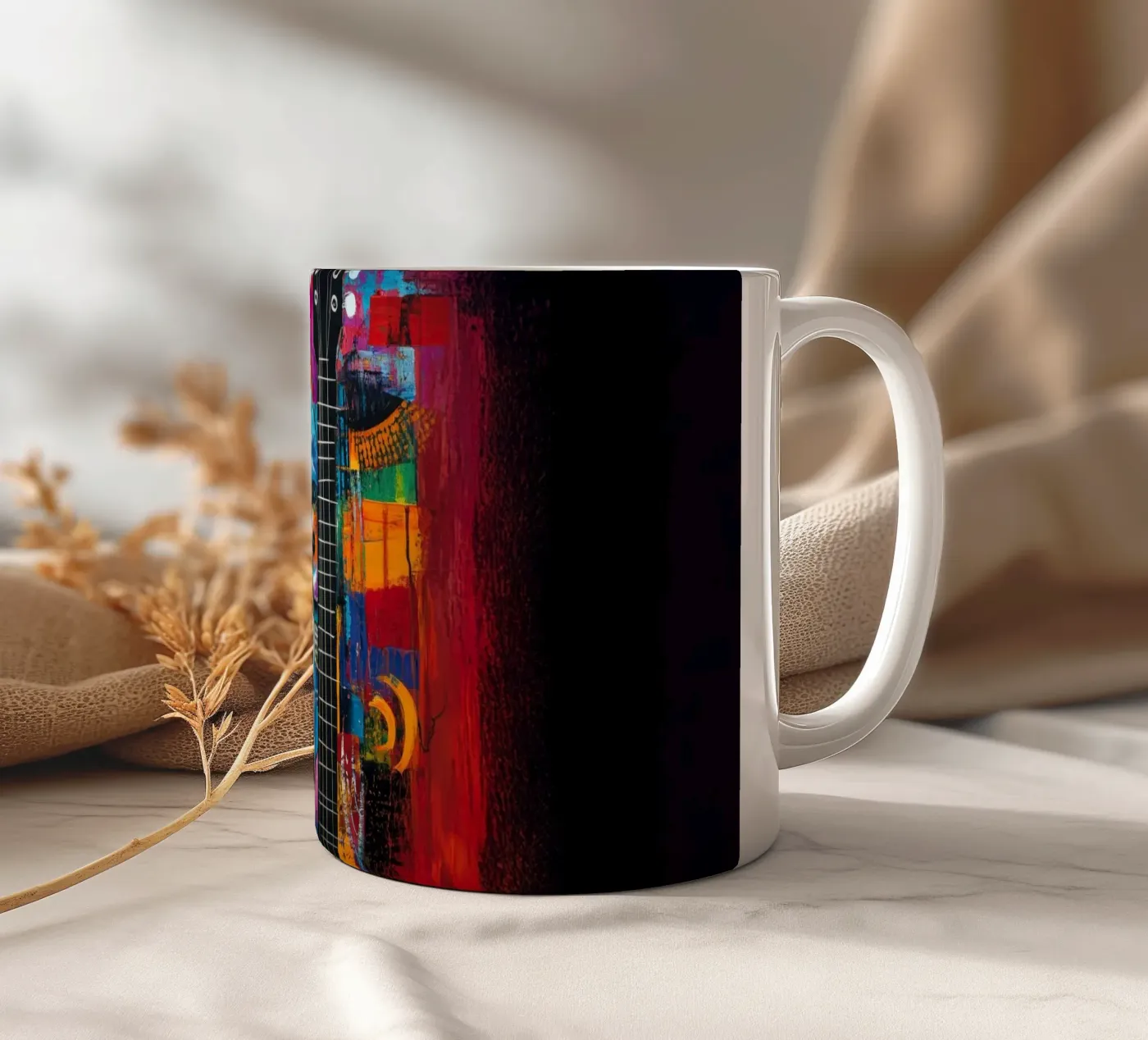 Jazzed ceramic mug by Art Unleashed