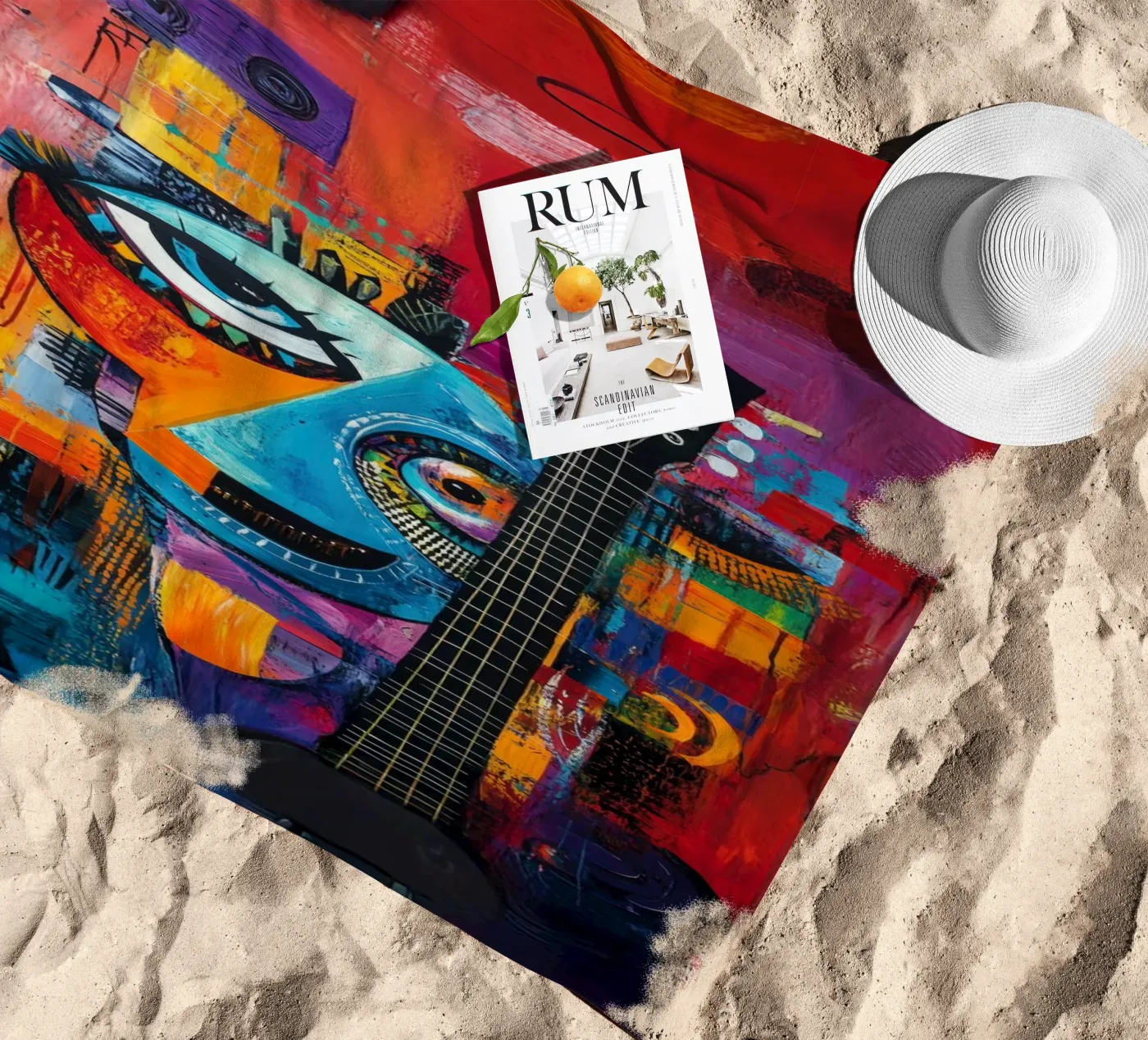 Jazzed beach towel by Art Unleashed