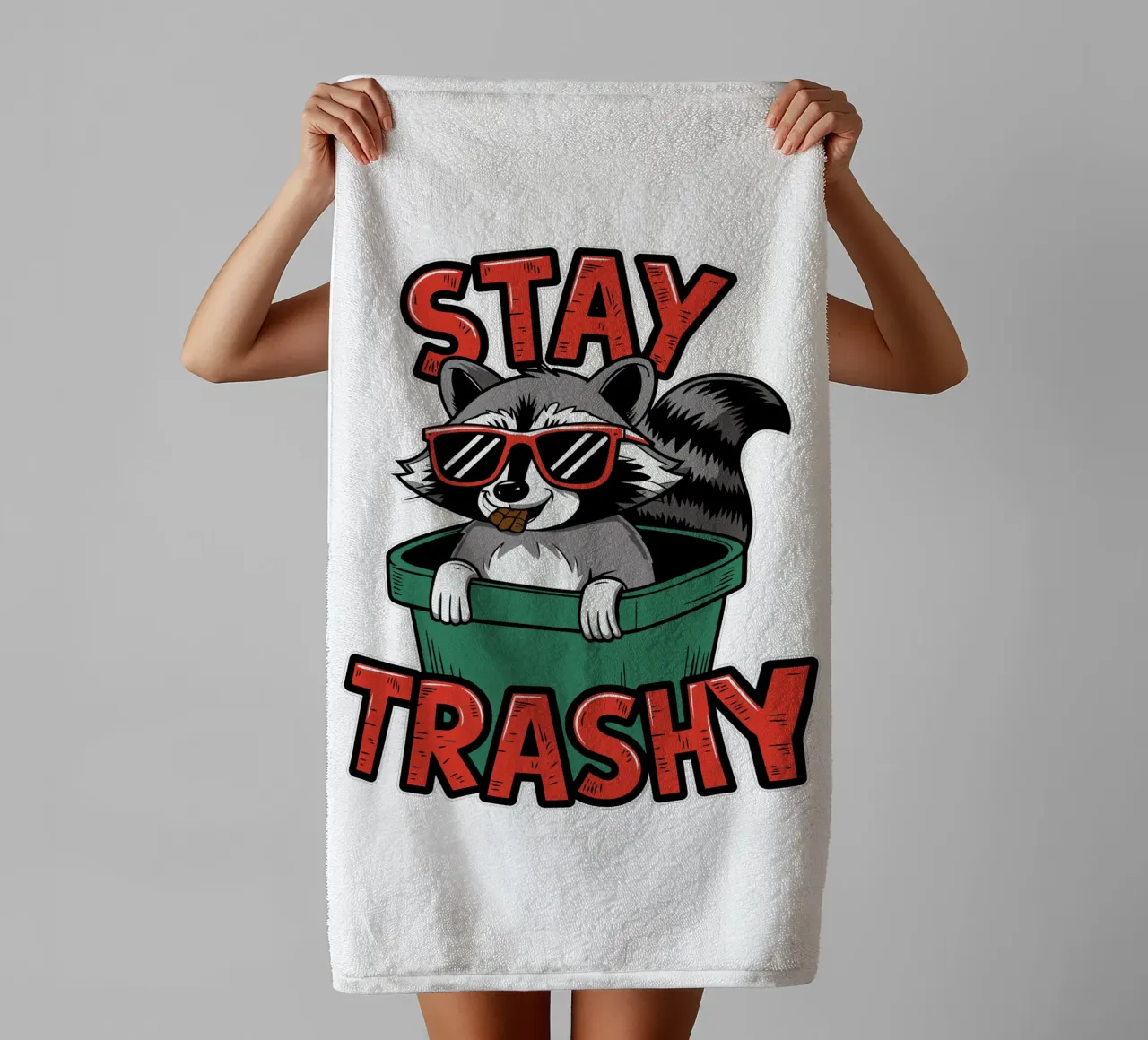 Stay Trashy asciugamano da bagno da edsonramosart
