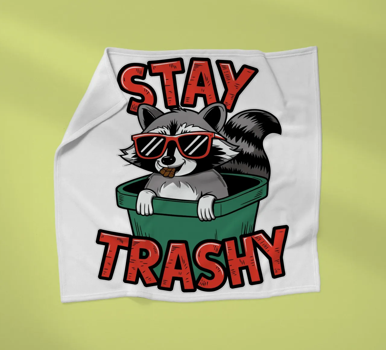 Stay Trashy coperta in pile da edsonramosart