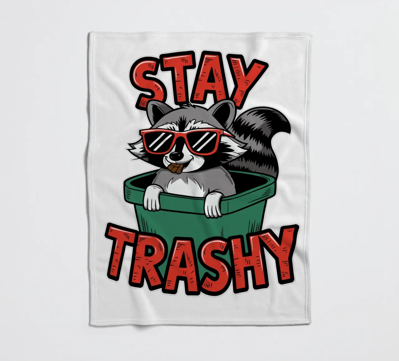 Stay Trashy coperta in pile da edsonramosart