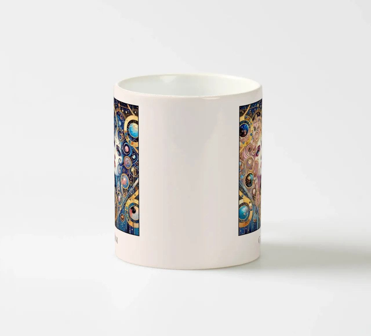 Segno zodiacale Gemelli tazza in ceramica da Art-Nouveau-Dsg