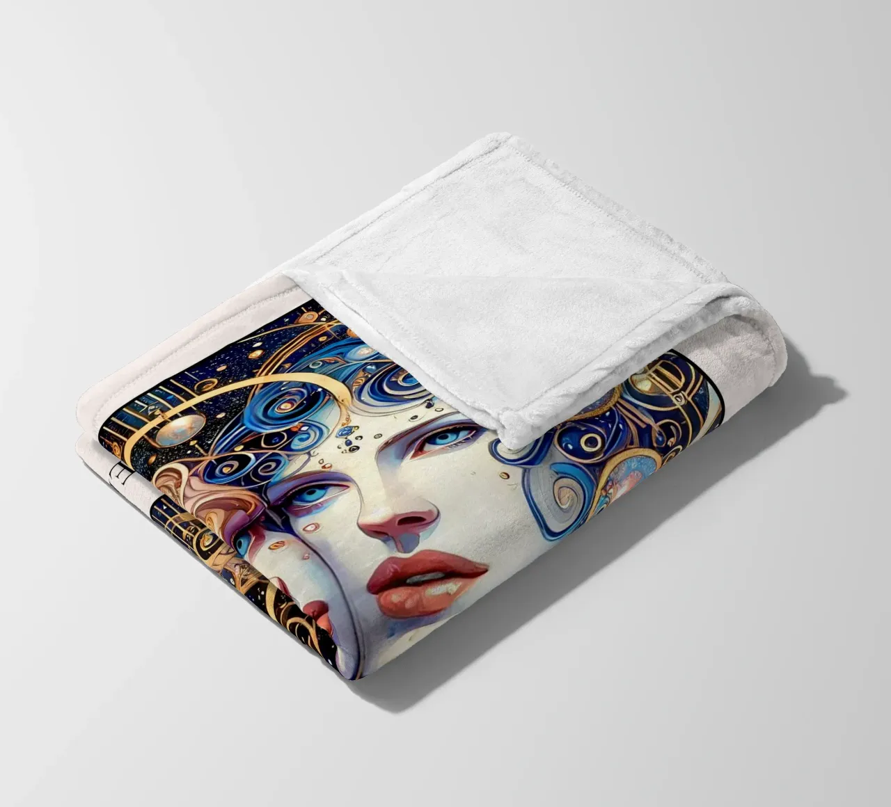 Segno zodiacale Gemelli coperta in pile da Art-Nouveau-Dsg