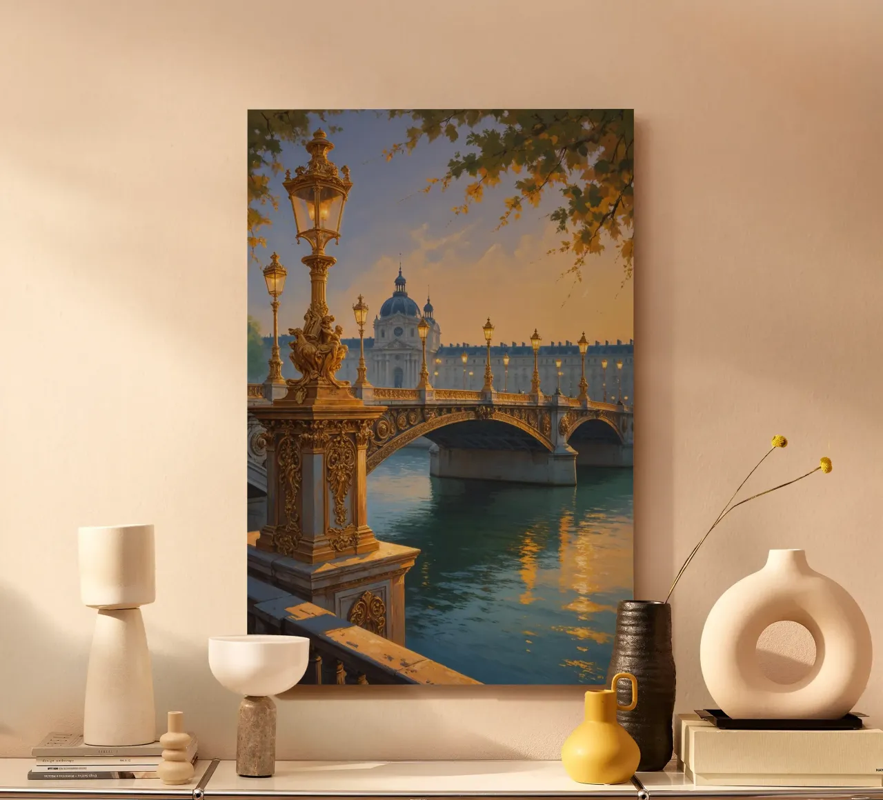 The Romantic Glow of Pont Alexandre alluminio dibond da AlbertKlee