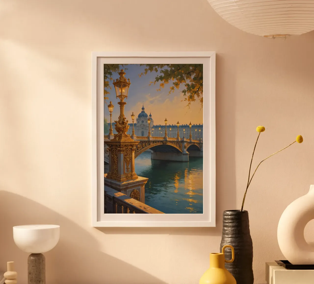 The Romantic Glow of Pont Alexandre carta hahnemühle da AlbertKlee