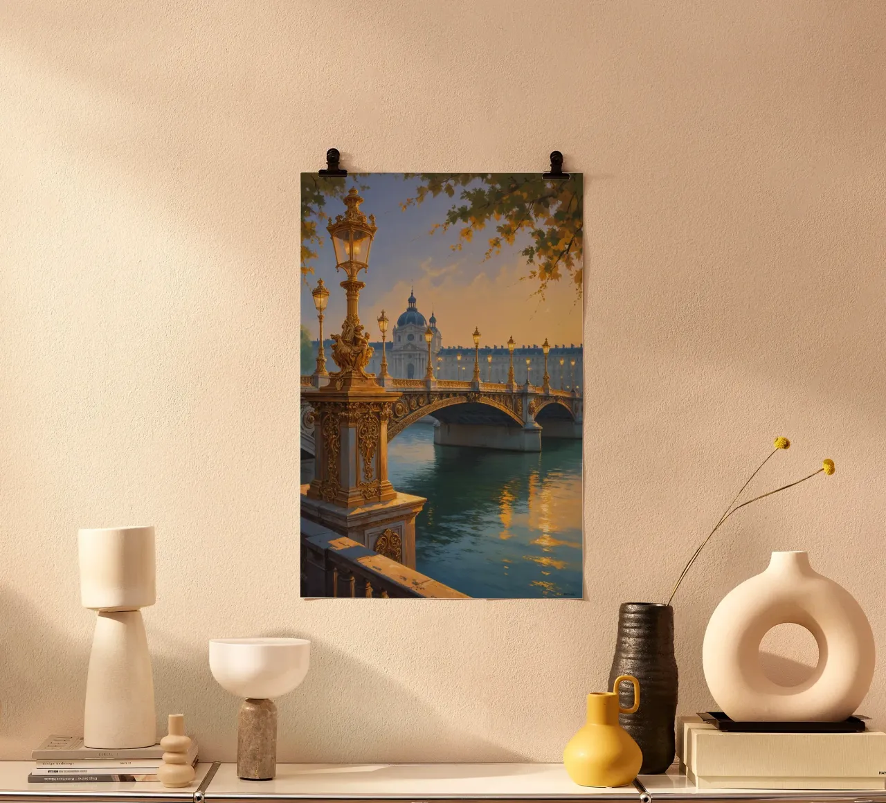 The Romantic Glow of Pont Alexandre carta hahnemühle da AlbertKlee