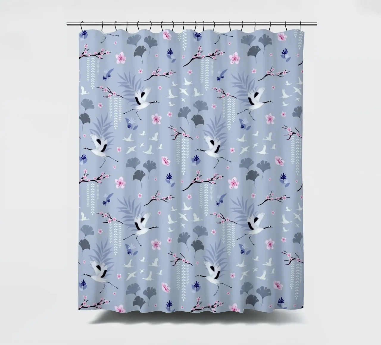 Fantom Fifi Art - Sakura Japanischer Kranich tenda da doccia da The Artcircle