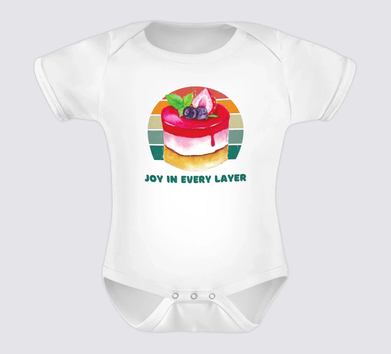Joy In every Layer short-sleeve baby romper by yukihana