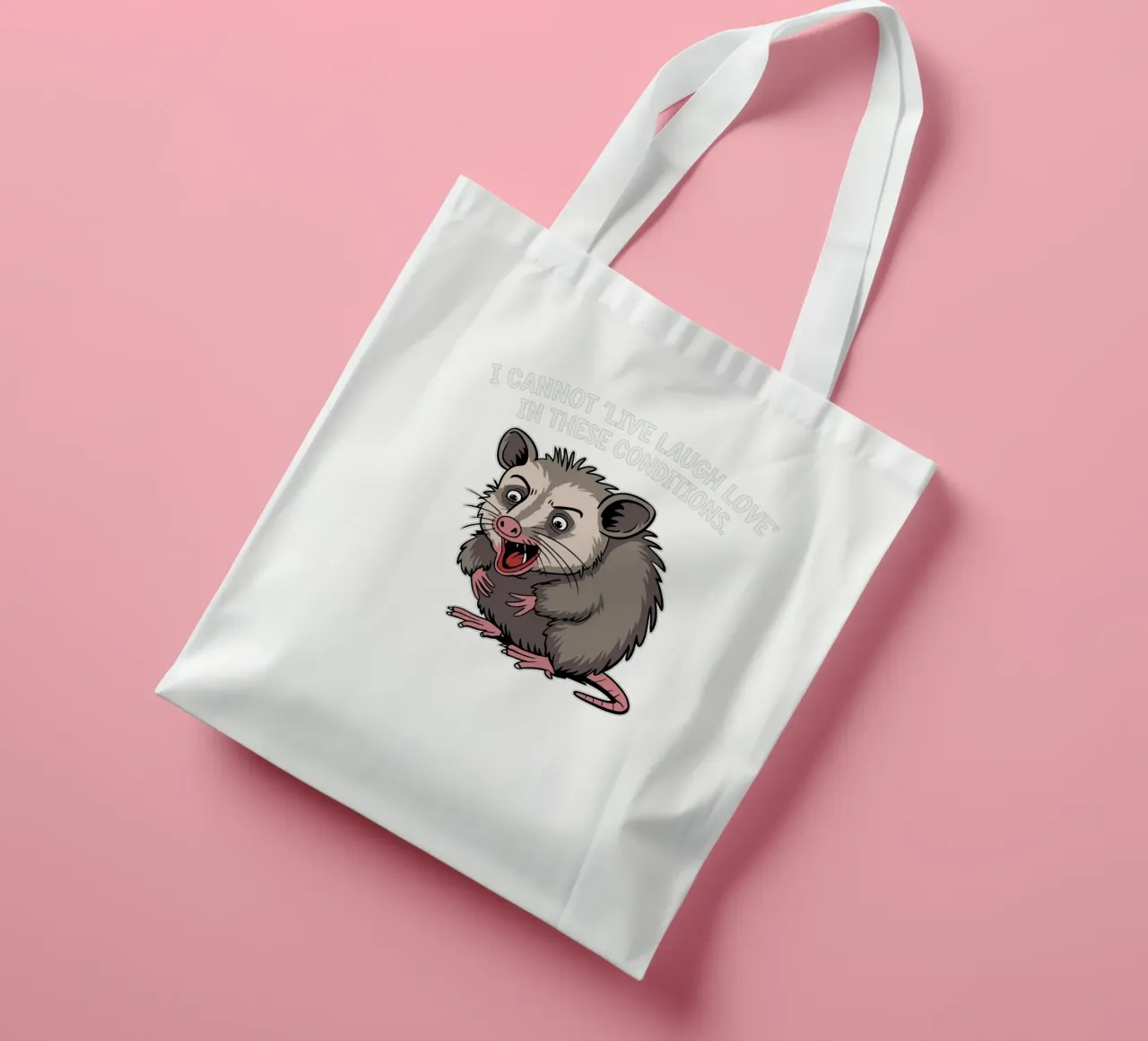 I cannot 'Live Laugh Love' in these conditions. tote bag by edsonramosart