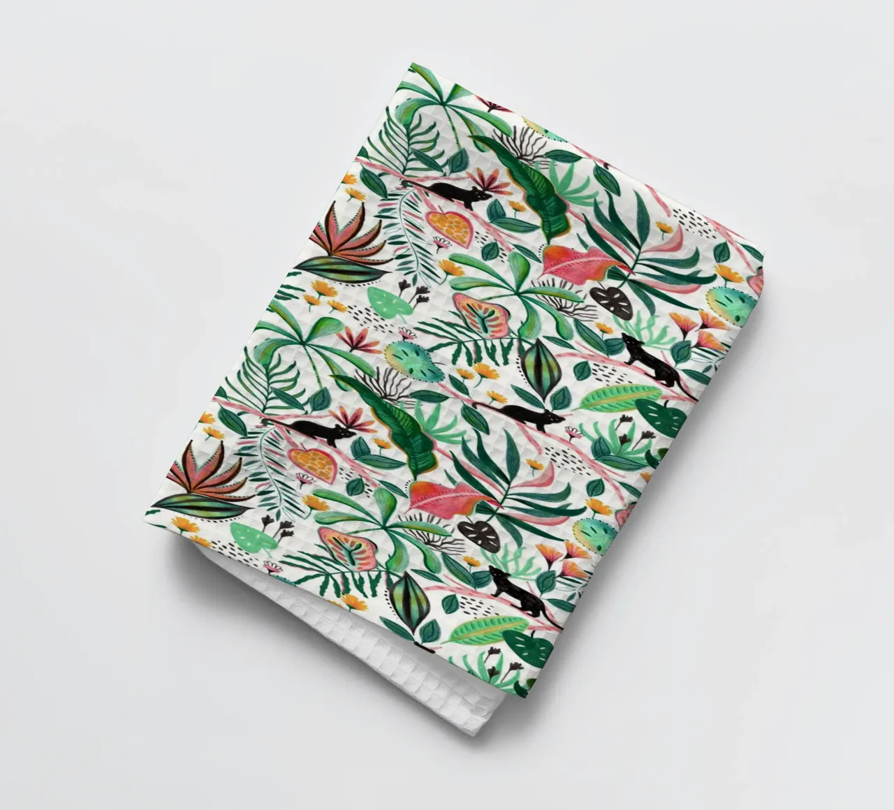 Fantom Fifi Art - Tropisches Muster tea towel by The Artcircle