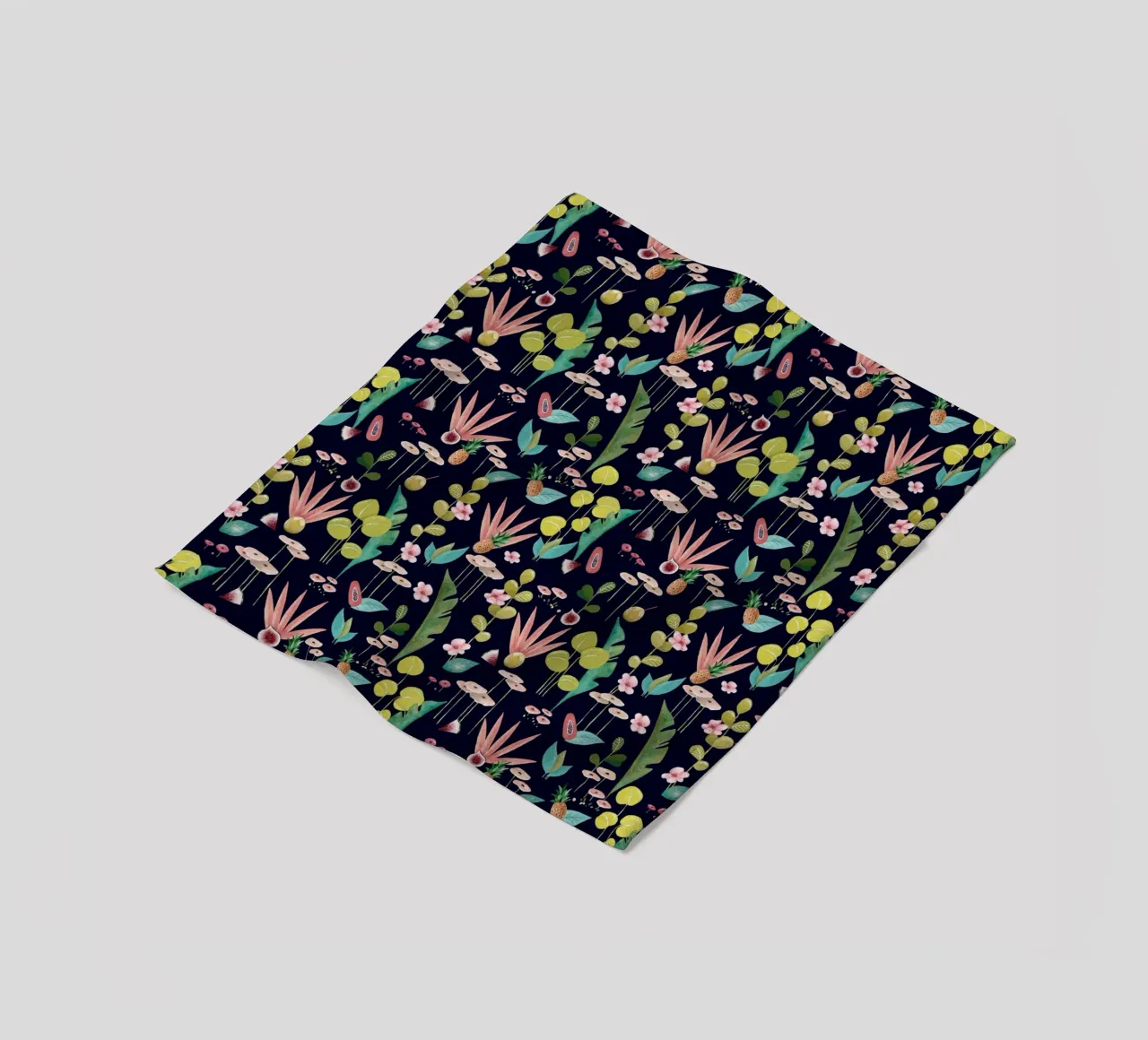 Fantom Fifi Art - Tropische Frische Navy fleece blanket by The Artcircle