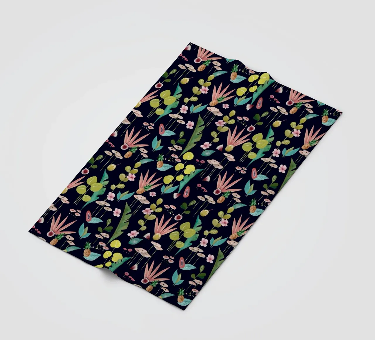 Fantom Fifi Art - Tropische Frische Navy fleece blanket by The Artcircle