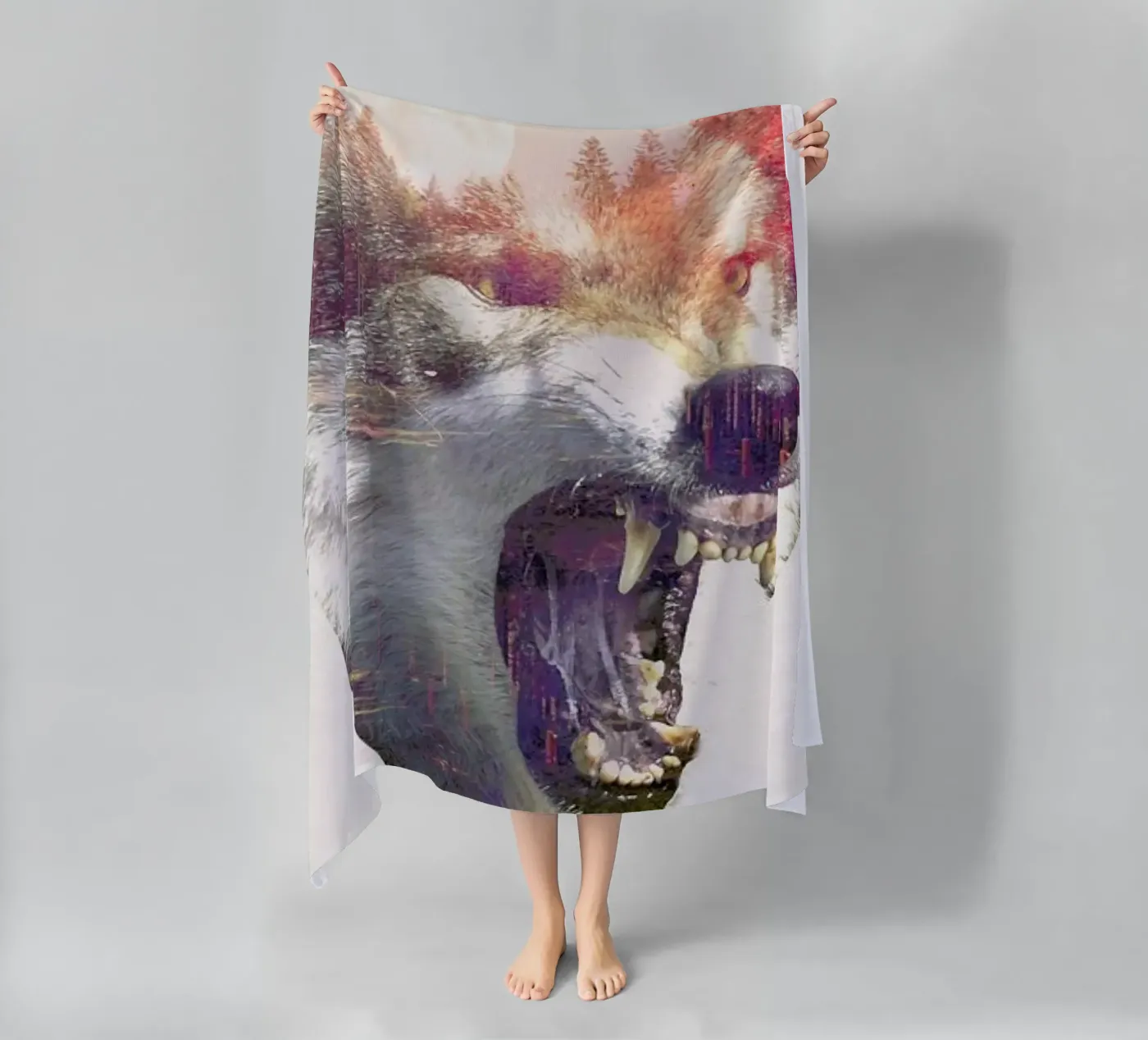 Daylight moon beach towel by Róbert Farkas