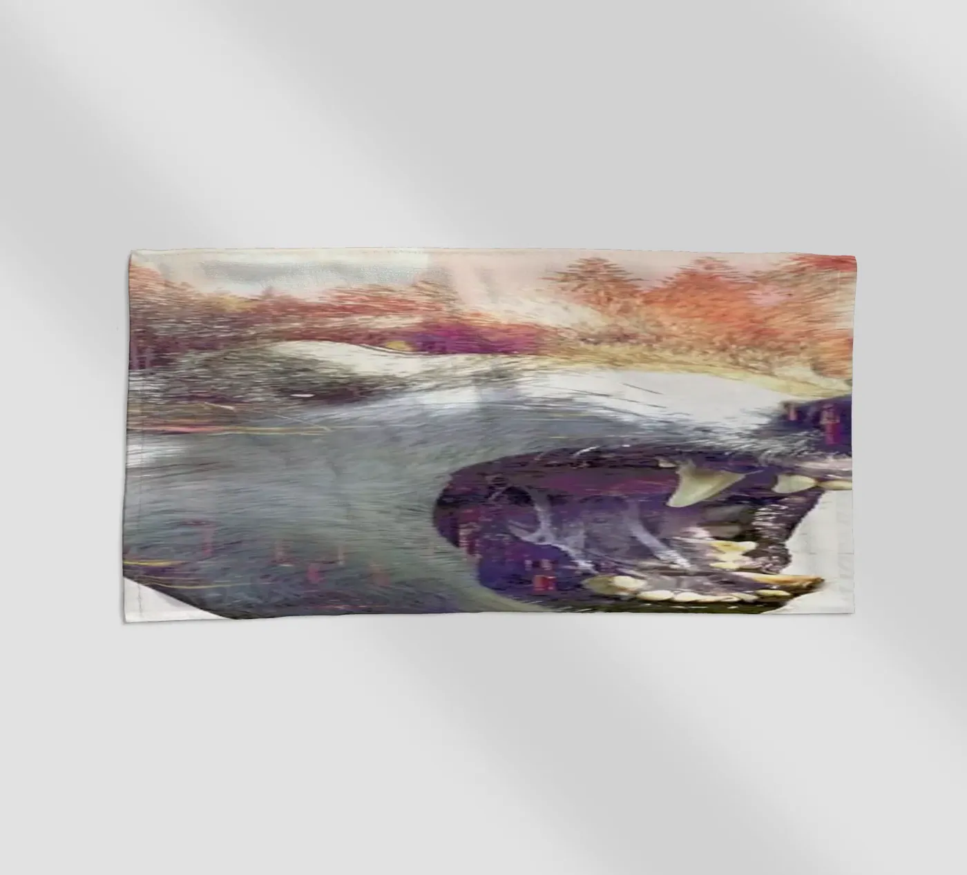 Daylight moon beach towel by Róbert Farkas