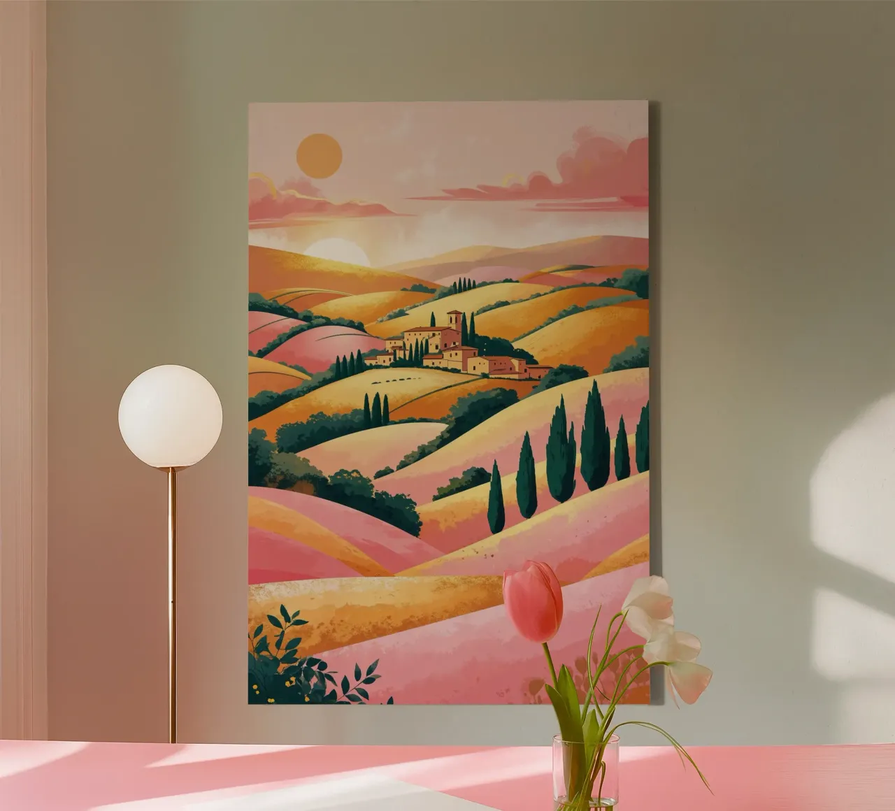 Tuscany's Golden Hour Glow tela con Cornice a cassetta da AlbertKlee