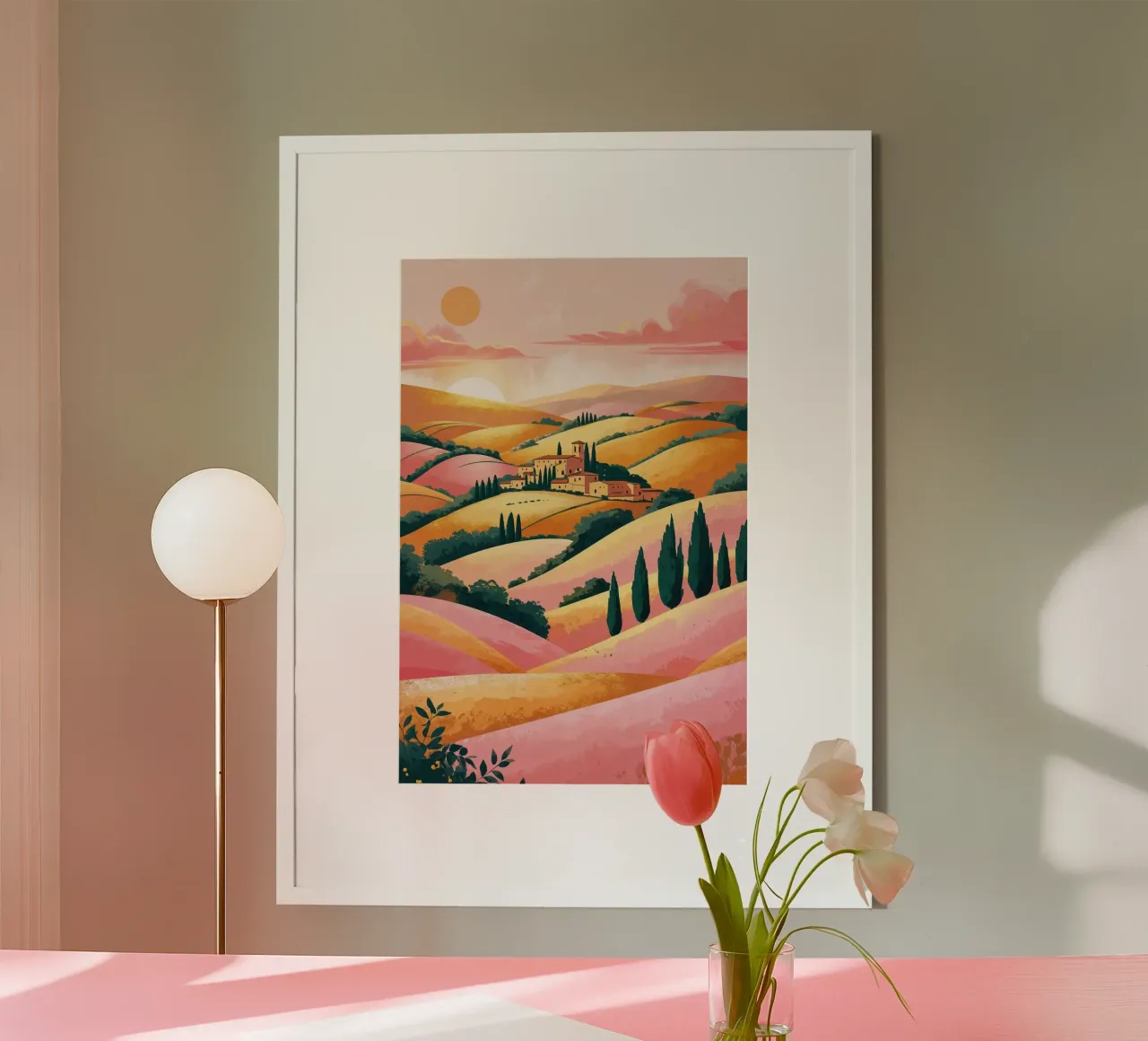 Tuscany's Golden Hour Glow poster by AlbertKlee