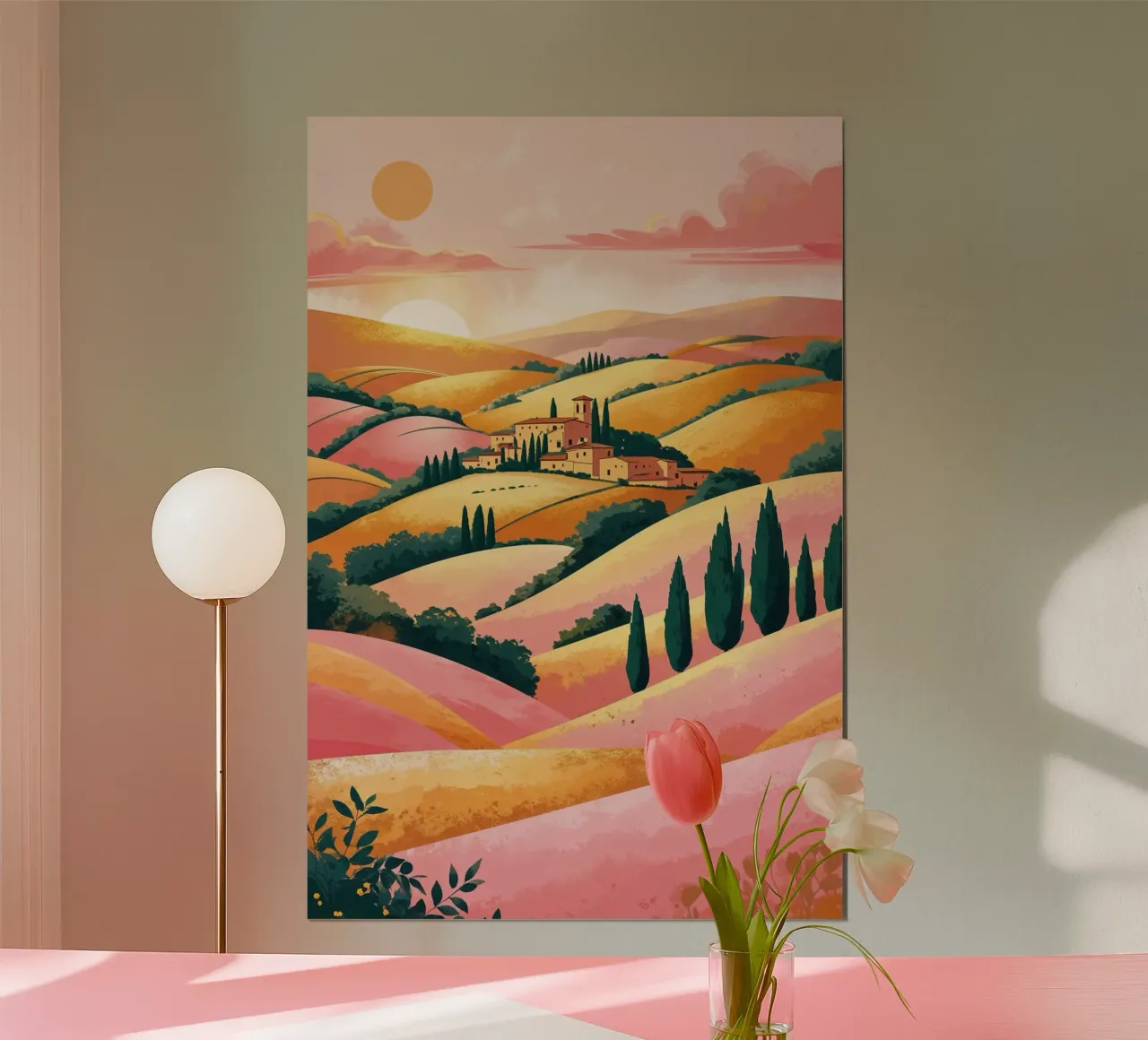 Tuscany's Golden Hour Glow poster by AlbertKlee