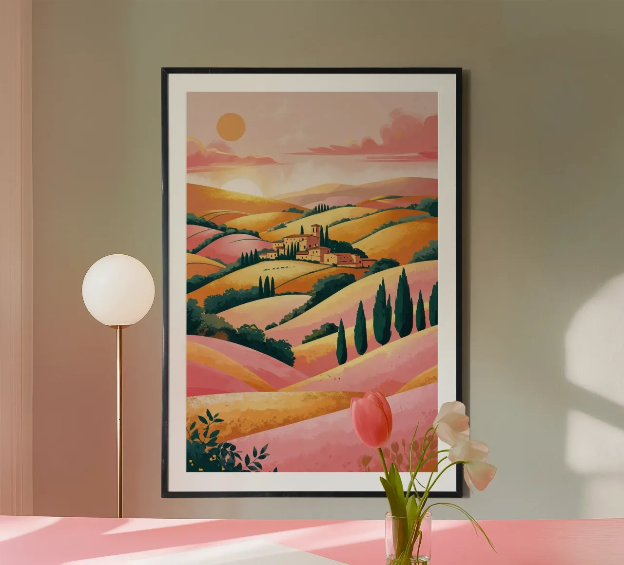 Tuscany's Golden Hour Glow poster by AlbertKlee