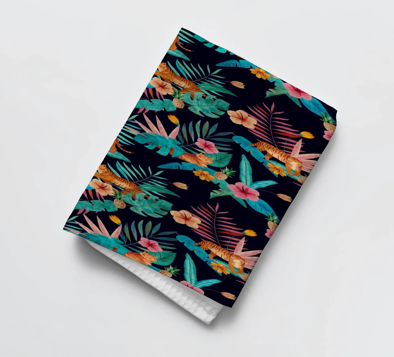 Fantom Fifi Art - Tropischer Tiger Navy canovaccio da cucina da The Artcircle