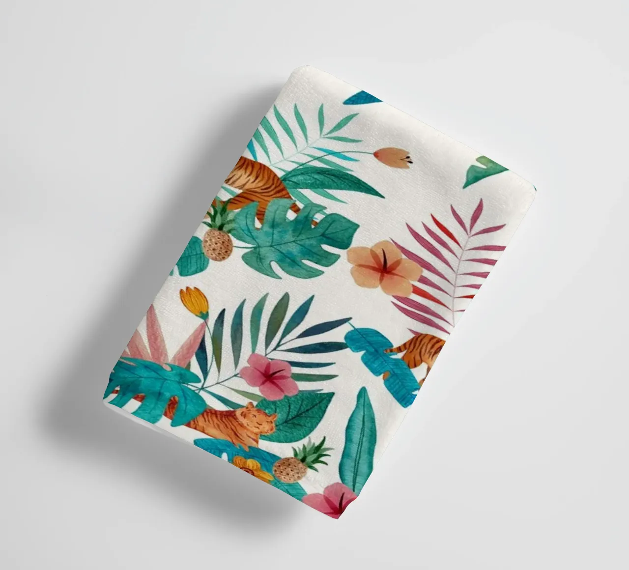 Fantom Fifi Art - Tropischer Tiger weiß asciugamano da bagno da The Artcircle