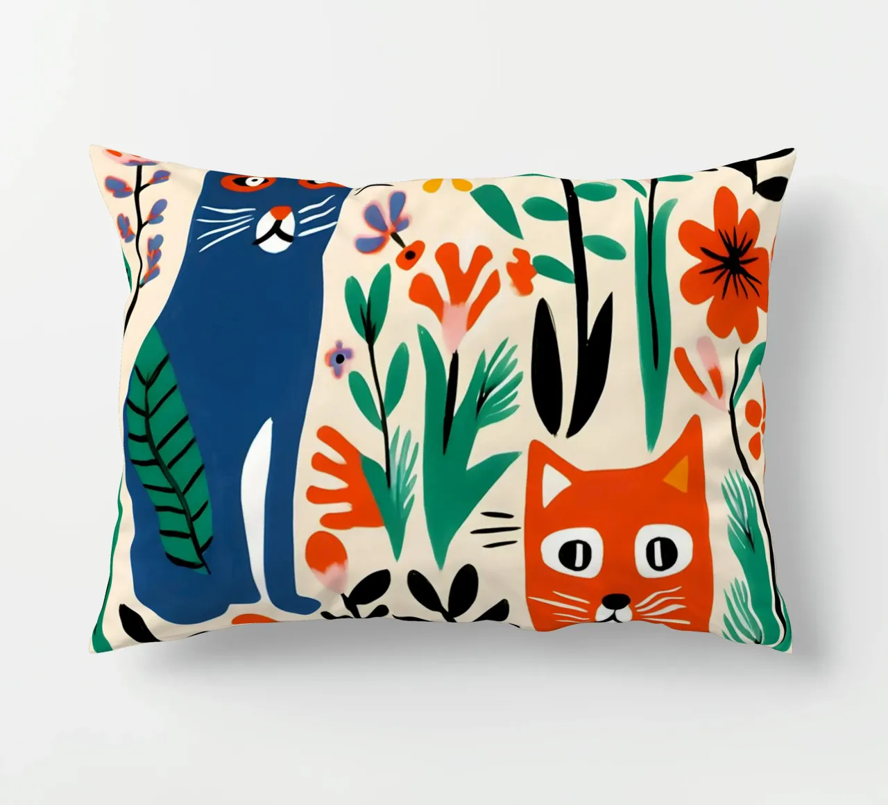 Two colorful cats cuscino da LisaArtes