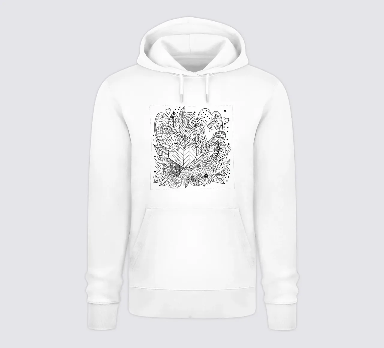 Modello a cuore felpa con cappuccio da Motivate-Today