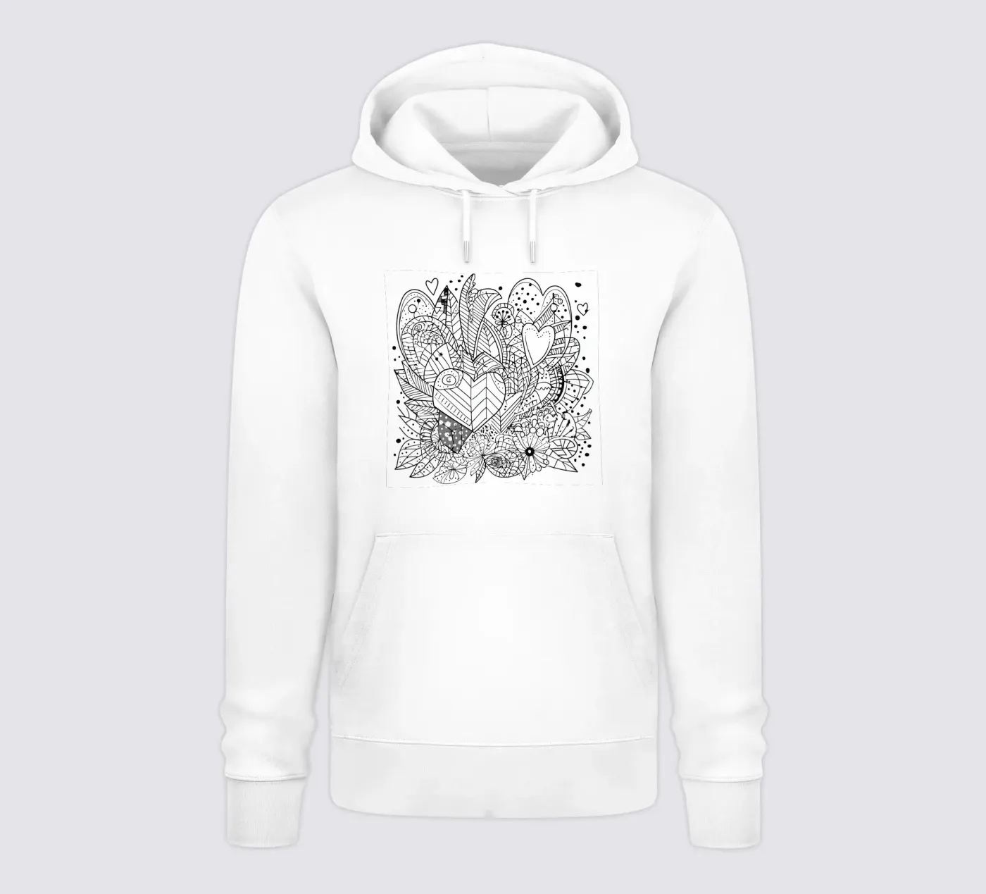 Heart Pattern felpa con cappuccio da Motivate-Today