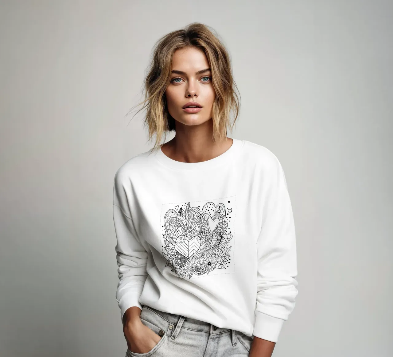 Heart Pattern sweatshirt by Motivate-Today