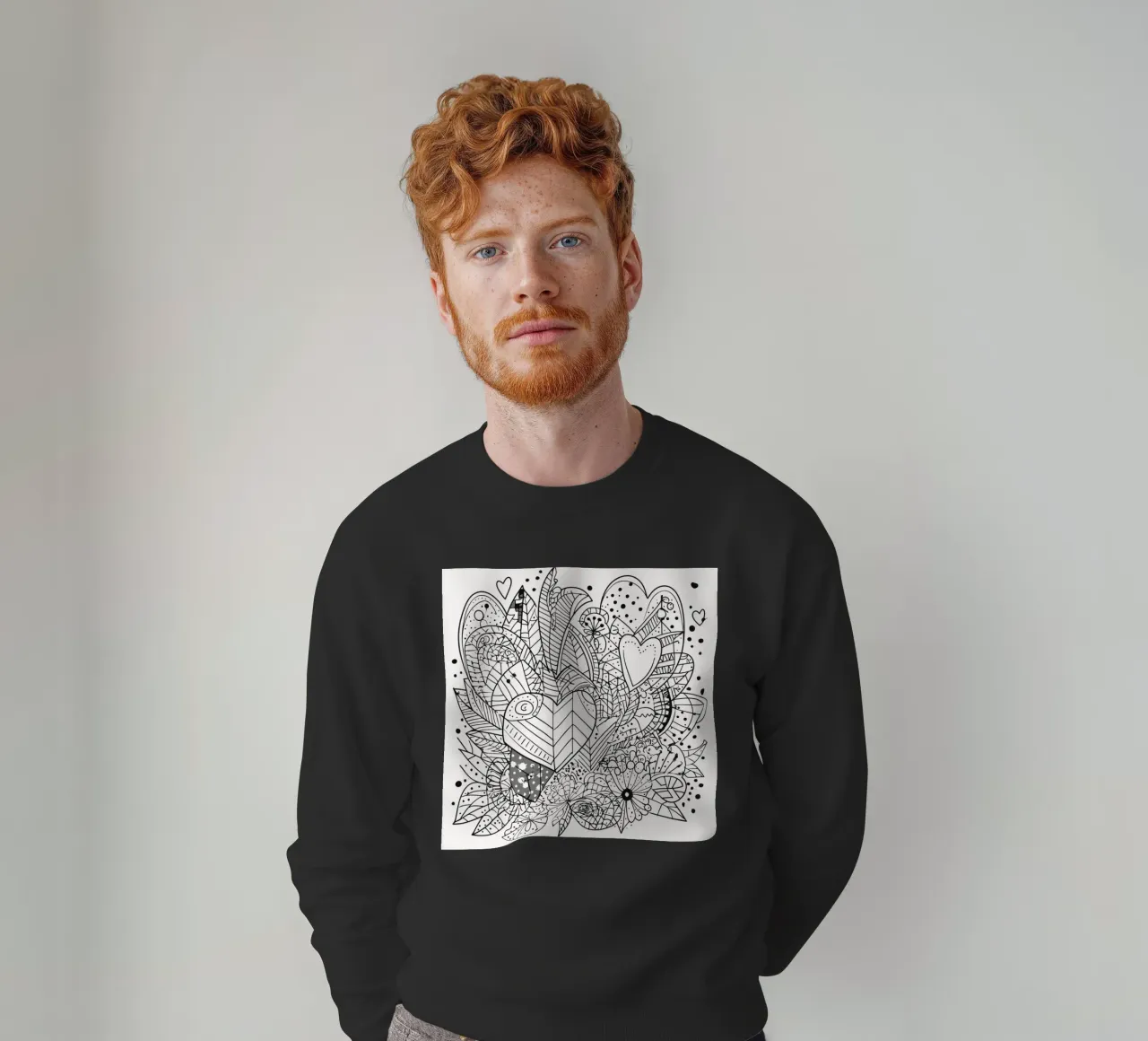 Modello a cuore felpa da Motivate-Today