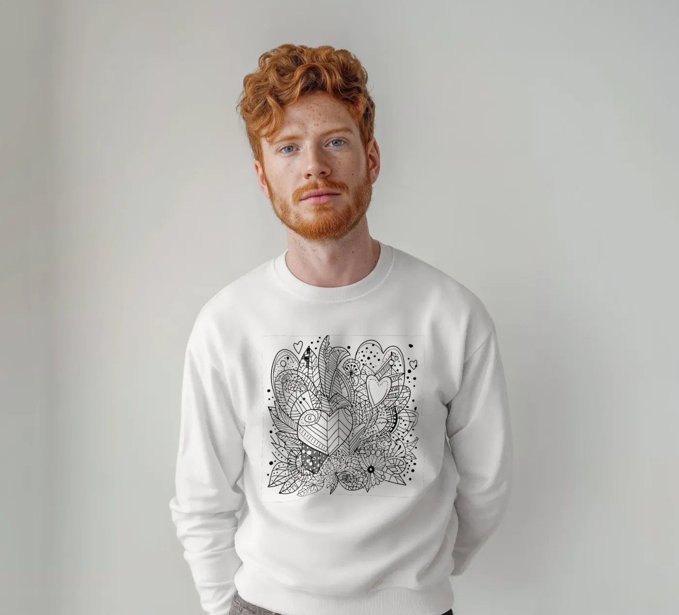 Heart Pattern sweatshirt van Motivate-Today